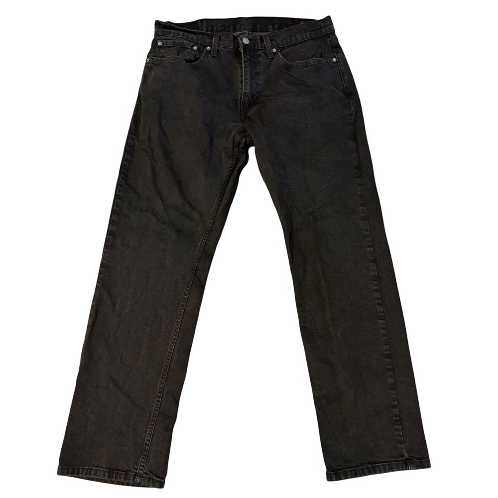 Levi's 559 Relaxed Straight Jeans Mens 34x32 Black Denim Stretch Pants